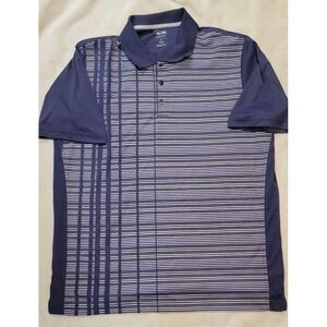 ADIDAS GOLF CLIMACOOL SHORT SLEEVE POLO PURPLE STRIPED MENS XL